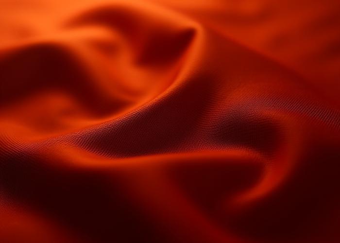 Close-up of a raised satin stitch technique, showcasing individual threads lifting off the fabric to create a smooth, elevated surface with a subtle sheen.